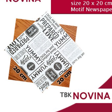 

FG2 1 Pcs Kes Nasi Kes Burger MOTIF KORAN 2X2 cm Motif Printing Anti Lengket