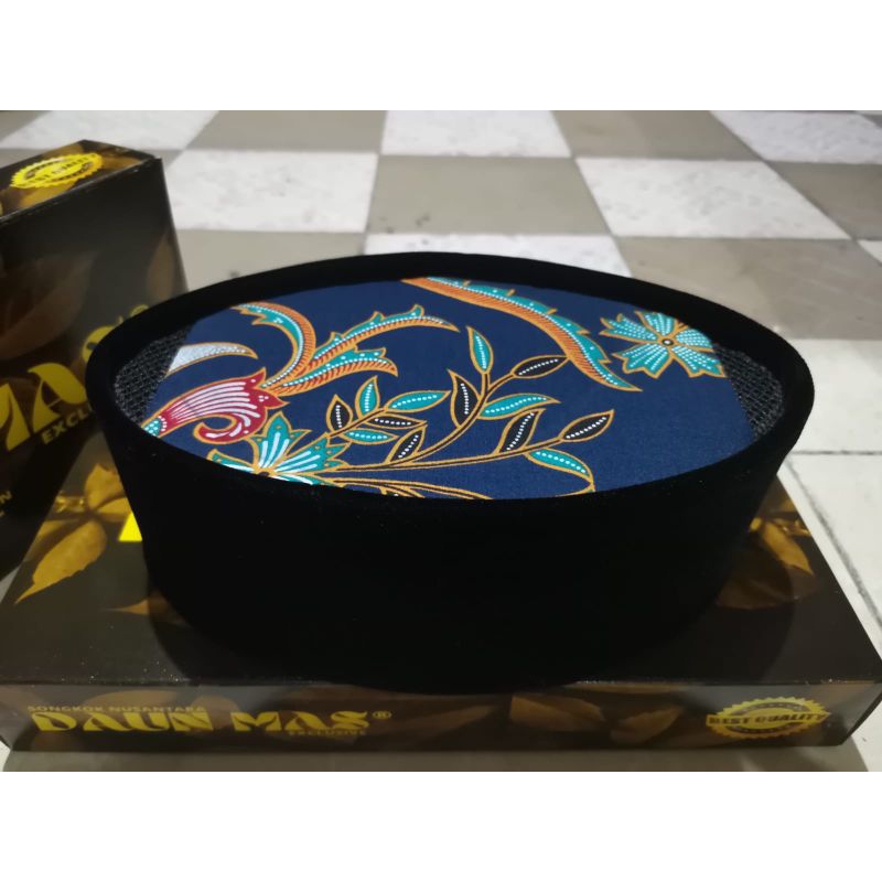 Peci Songkok Ac Bludru dan Batik Katun