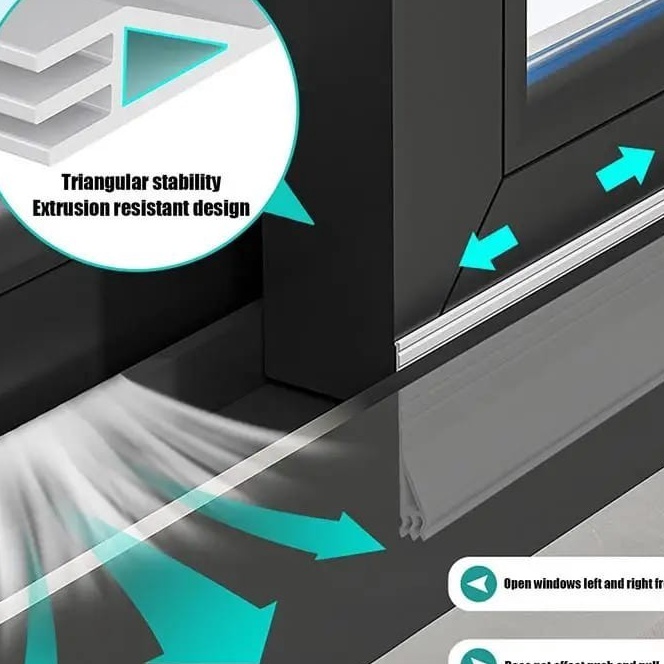 Promo Silikon Penutup Celah Jendela Sliding Anti Hujan Air Angin Debu Pintu