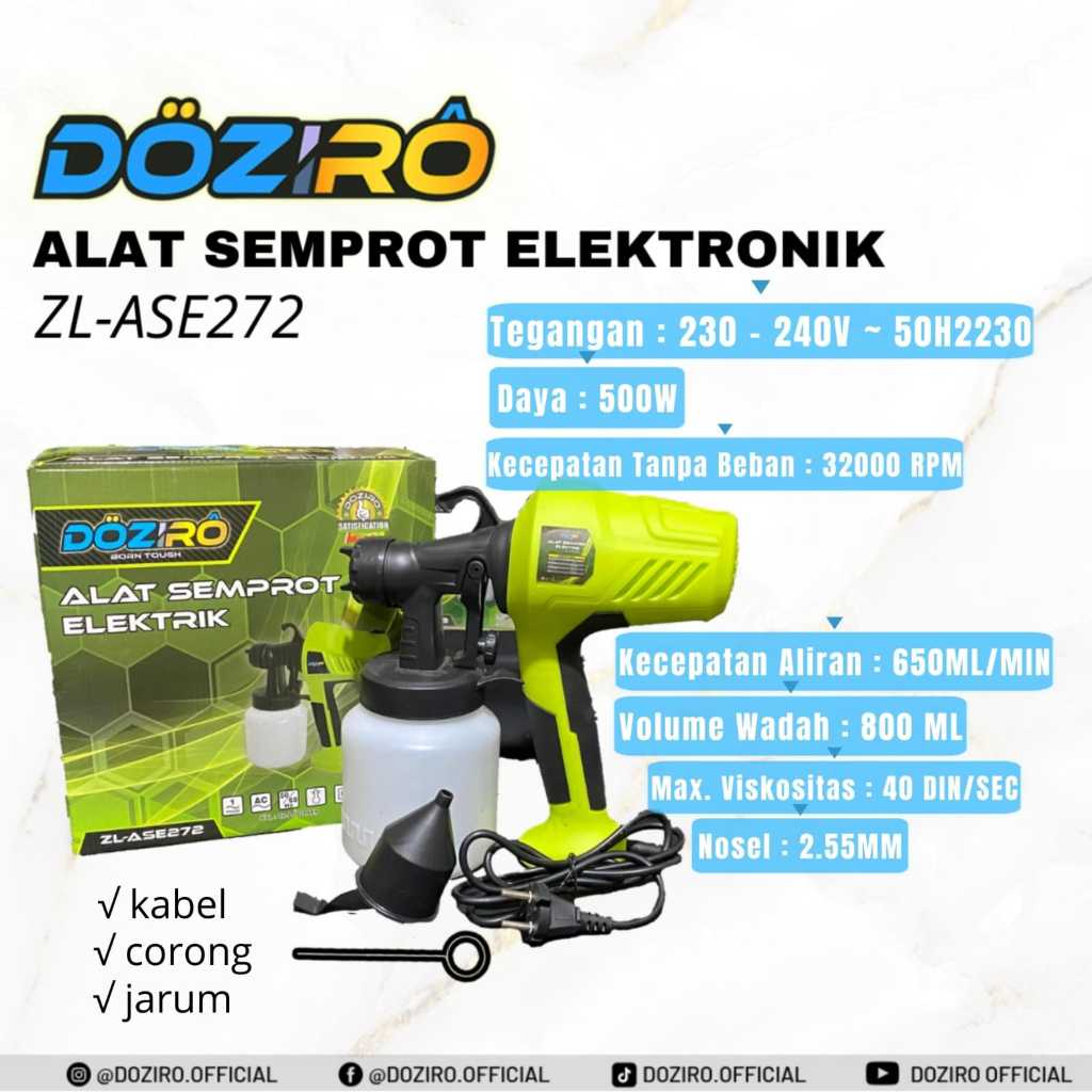mesin electric Spraygun Alat Semprot Cat Listrik spray gun Doziro
