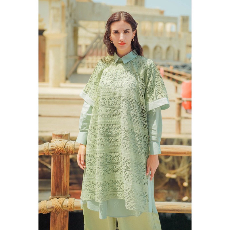 Benang Jarum Hannah Lace Outer Green (New)