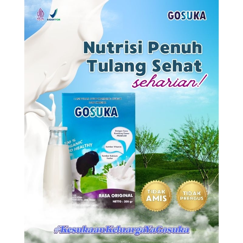 

Gosuka Susu kambing bubuk etawa untuk kesehatan/susu kambing bubuk / etawa