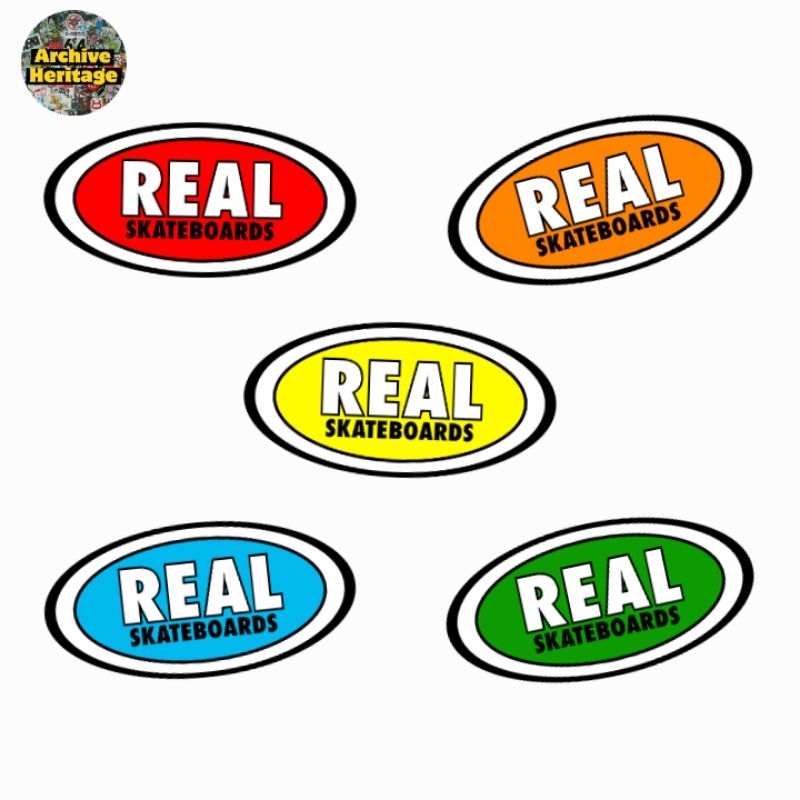 

sticker Real Skateboards logo brand clothing stiker