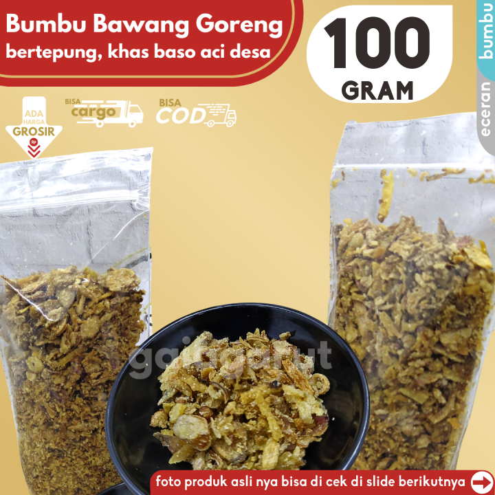 

Bumbu BAWANG GORENG isi 100g Bertepung by GG (Bisa COD/Grosir/Kargo)