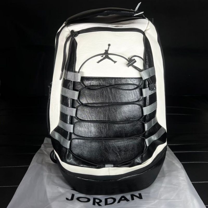 TAS RANSEL /BACKPACK JORDAN RETRO 10 BIG BLACK WHITE FULLTAG