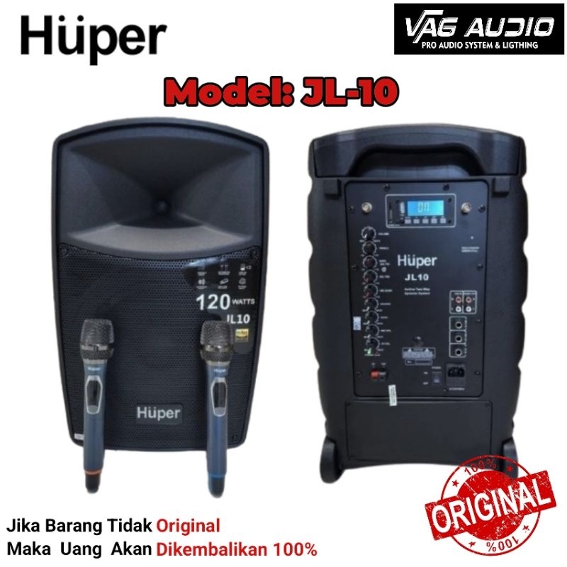 SPEAKER PORTABLE HUPER  JL10, ORIGINAL HUPER, SPEAKER PORTABLE 10 INCH JL10