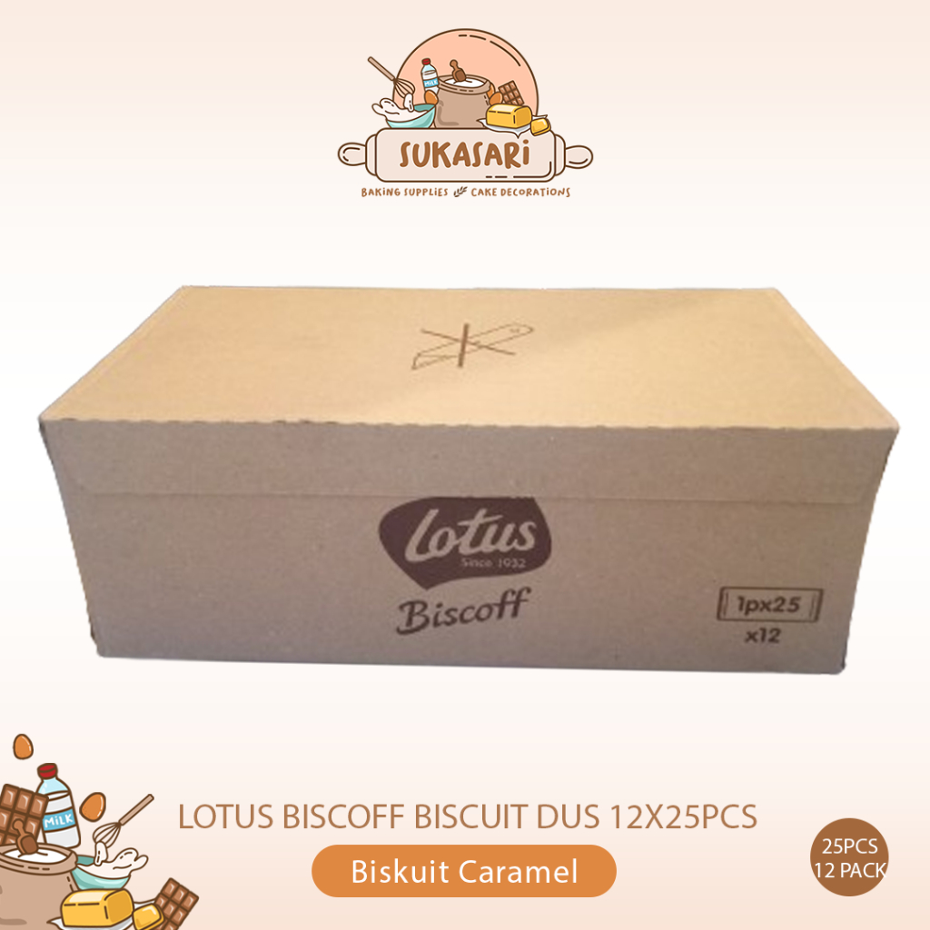 

GROSIR Lotus Biscoff Biscuit 12x25pcs / Biskuit Karamel Caramel Dus