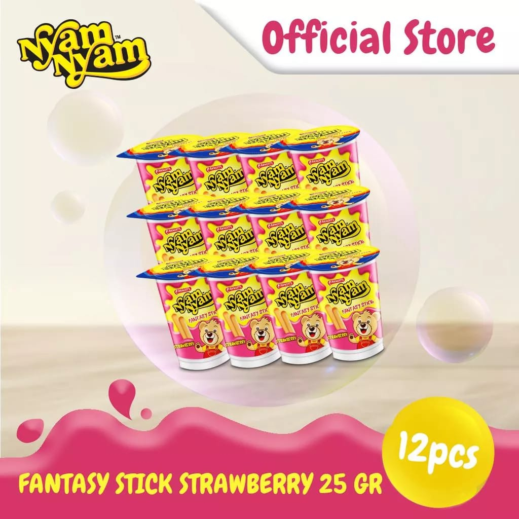 

NYAM-NYAM Fantasy Stick Chocolate / Strawberry / Chocoberry Isi 12 Pcs @25gr SNACK