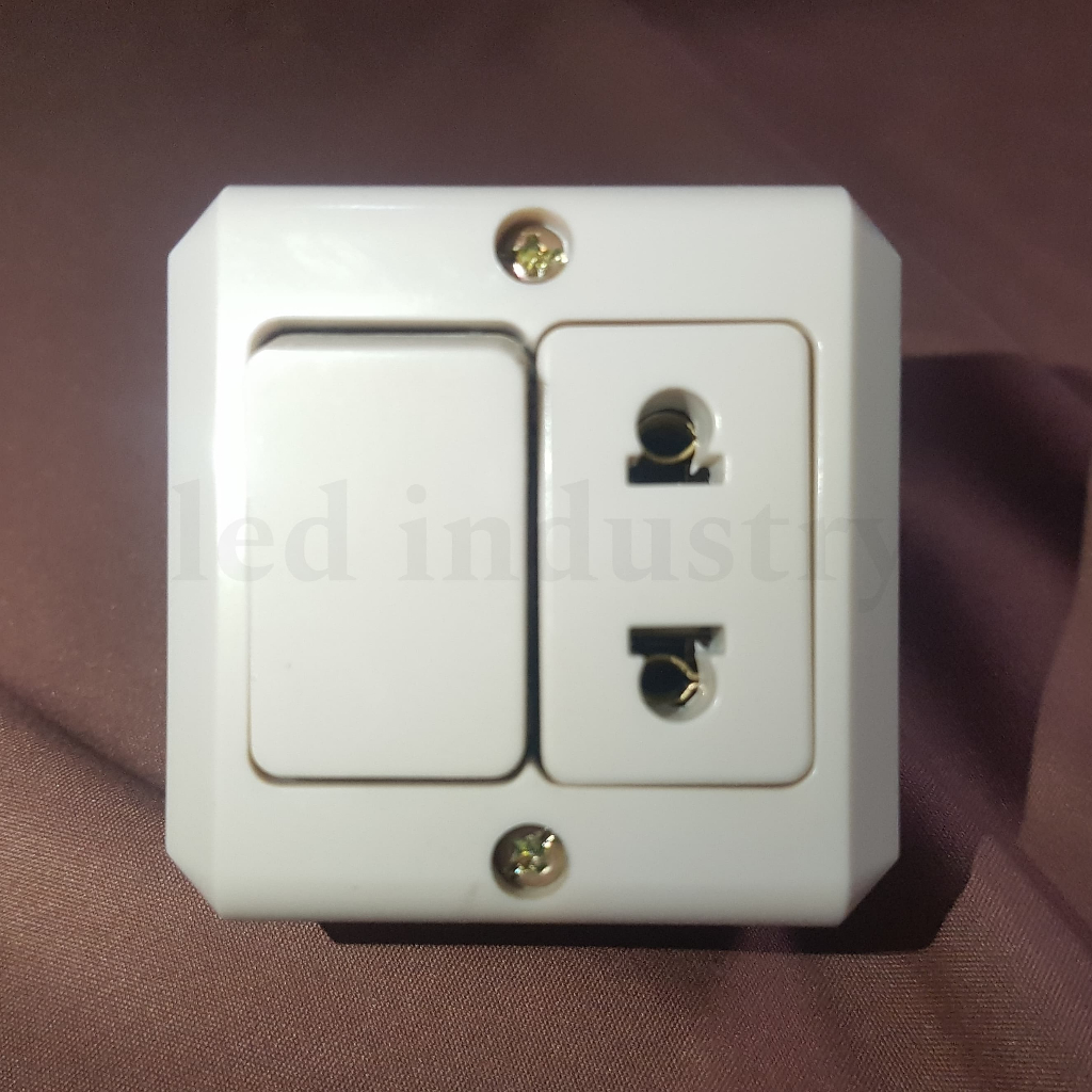 STOP KONTAK BROCO 1METER + SAKLAR LAMPU [15211]