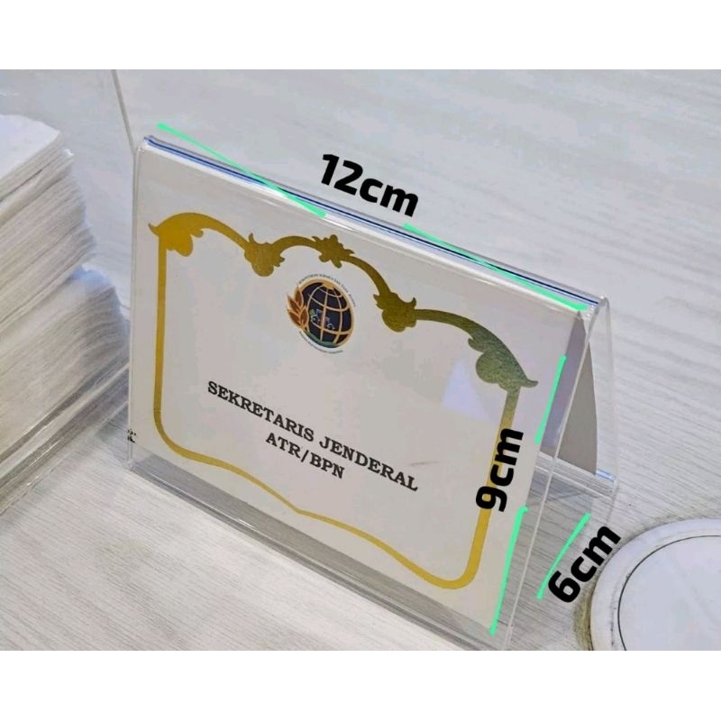 

Papan nama meja uk 9x12cm tebal 2mm
