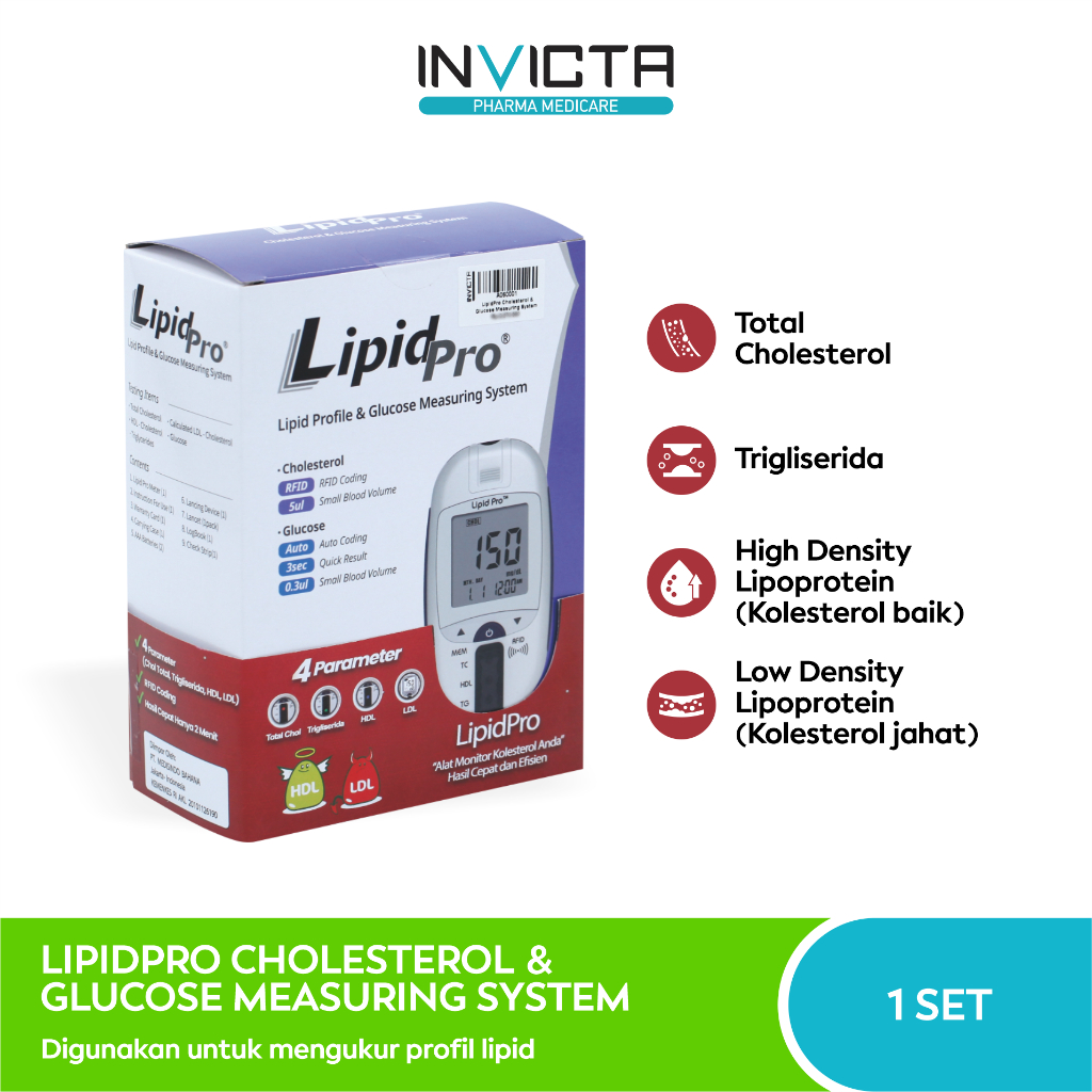 LIPIDPRO - Alat Test (Chol, HDL, Trigliserida, LDL