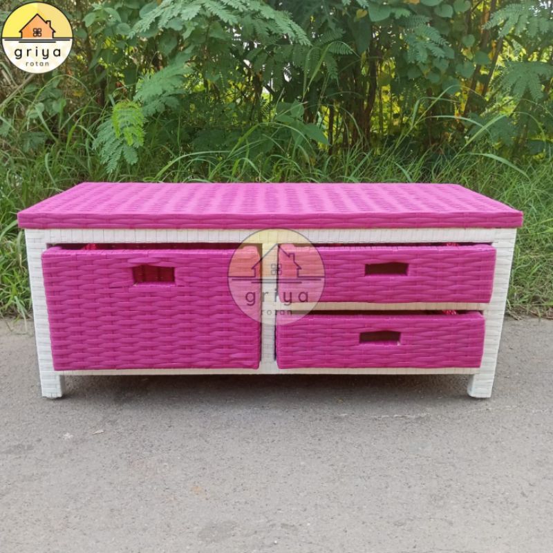 Meja Tv Rotan Sintetis Minimalis