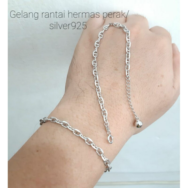 Gelang tangan rantai perak silver925 gelang dewasa