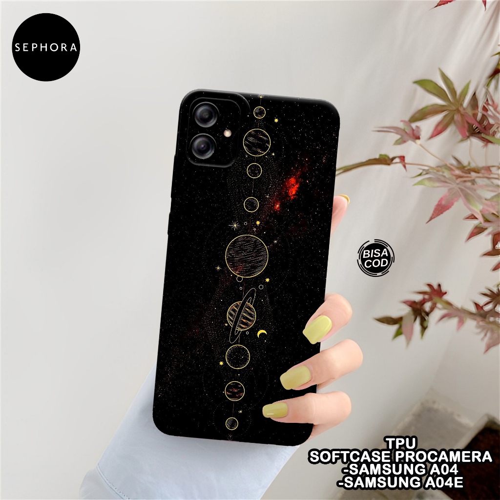 SEPHORA Case Samsung A04 / A04E - Fashion Case Planet - Softcase Samsung A04 / A04E - Case Pro Camer