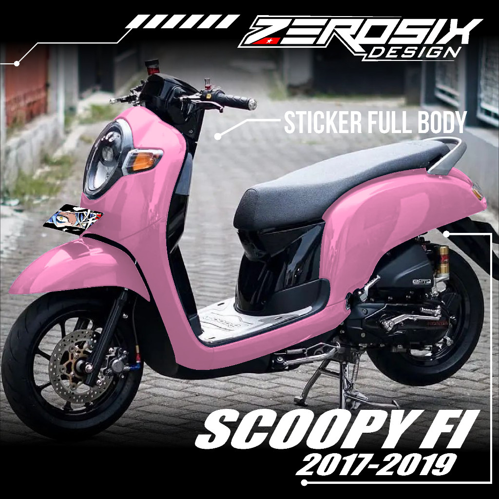 (COD) Decal Sticker Polos SCOOPY FI 2017 2018 2019 2020 Full Body - Stiker Variasi Motif POLOS