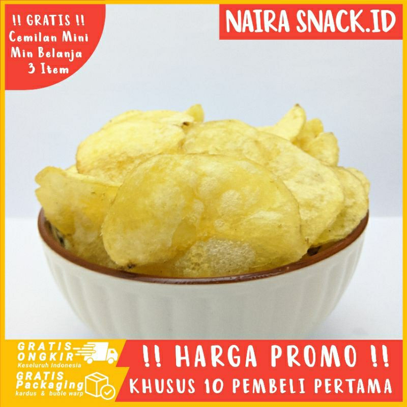 

Keripik Kentang Keju Manohara Cemilan Keripik Curah Kiloan Termurah 250gram
