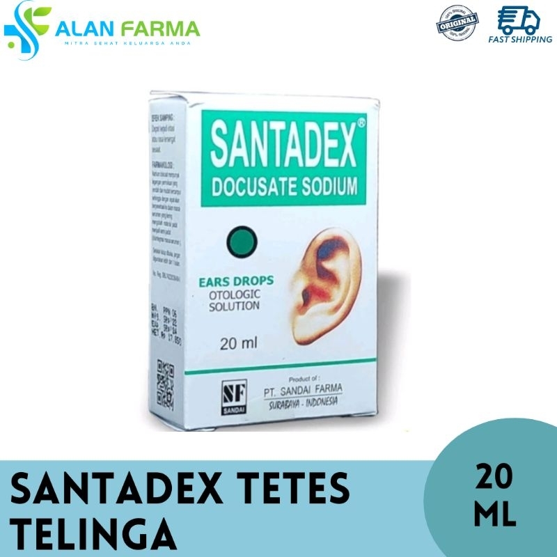 Santadex Tetes Telinga 20 mL | Tetes Telinga | Melunakkan Kotoran Telinga