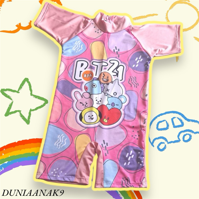 duniaanak9 baju renang anak perempuan bt21 0-12 tahun