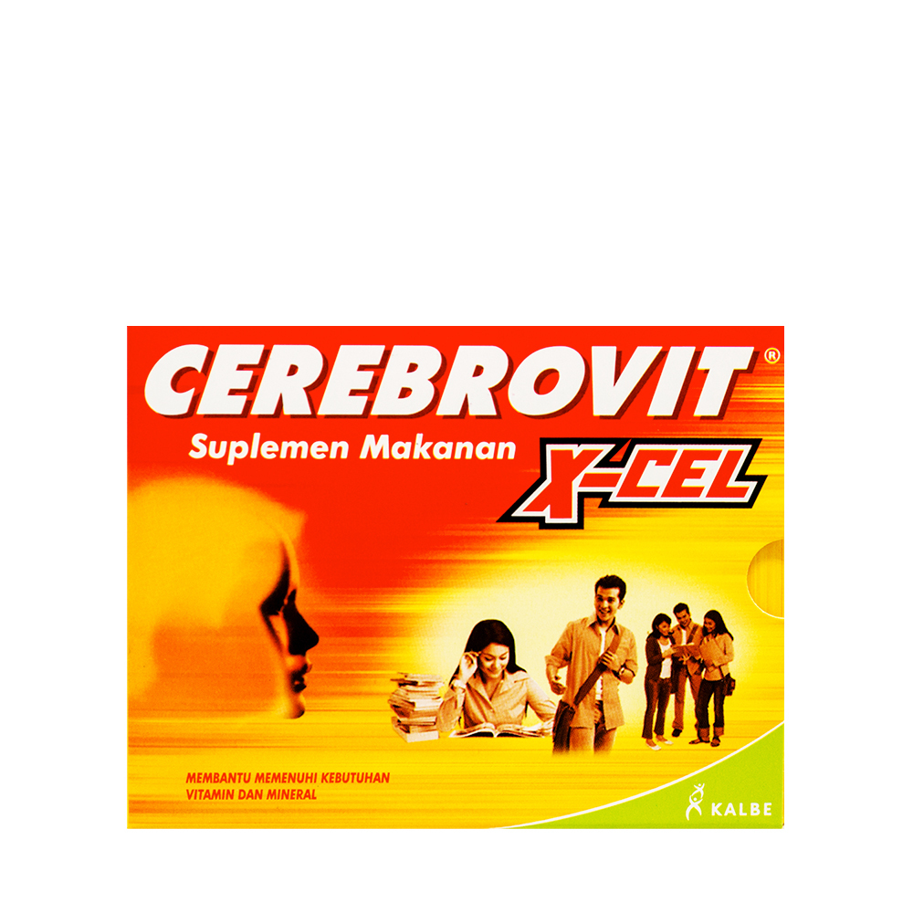 Cerebrovit X-Cel STRIP 10's Kapsul Kalbe - Cerebrovit Xcel (Okt 2026) / Meningkatkan Konsentrasi Dan