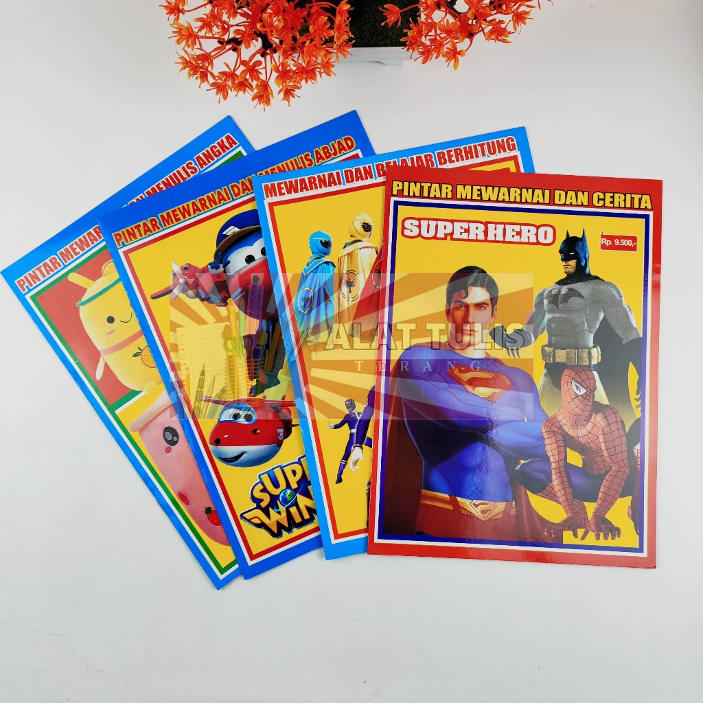 

Buku Belajar Pintar Mewarnai dan menulis angka abjad berhitung