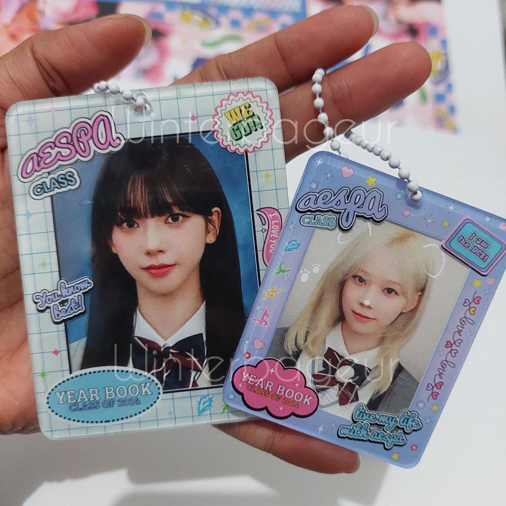 ID Card Holder aespa & Keychain Bunny Winter