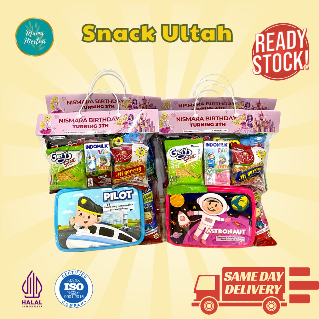 

Snack souvenir ulang tahun anak premium kekinian Snack Bekal Premium