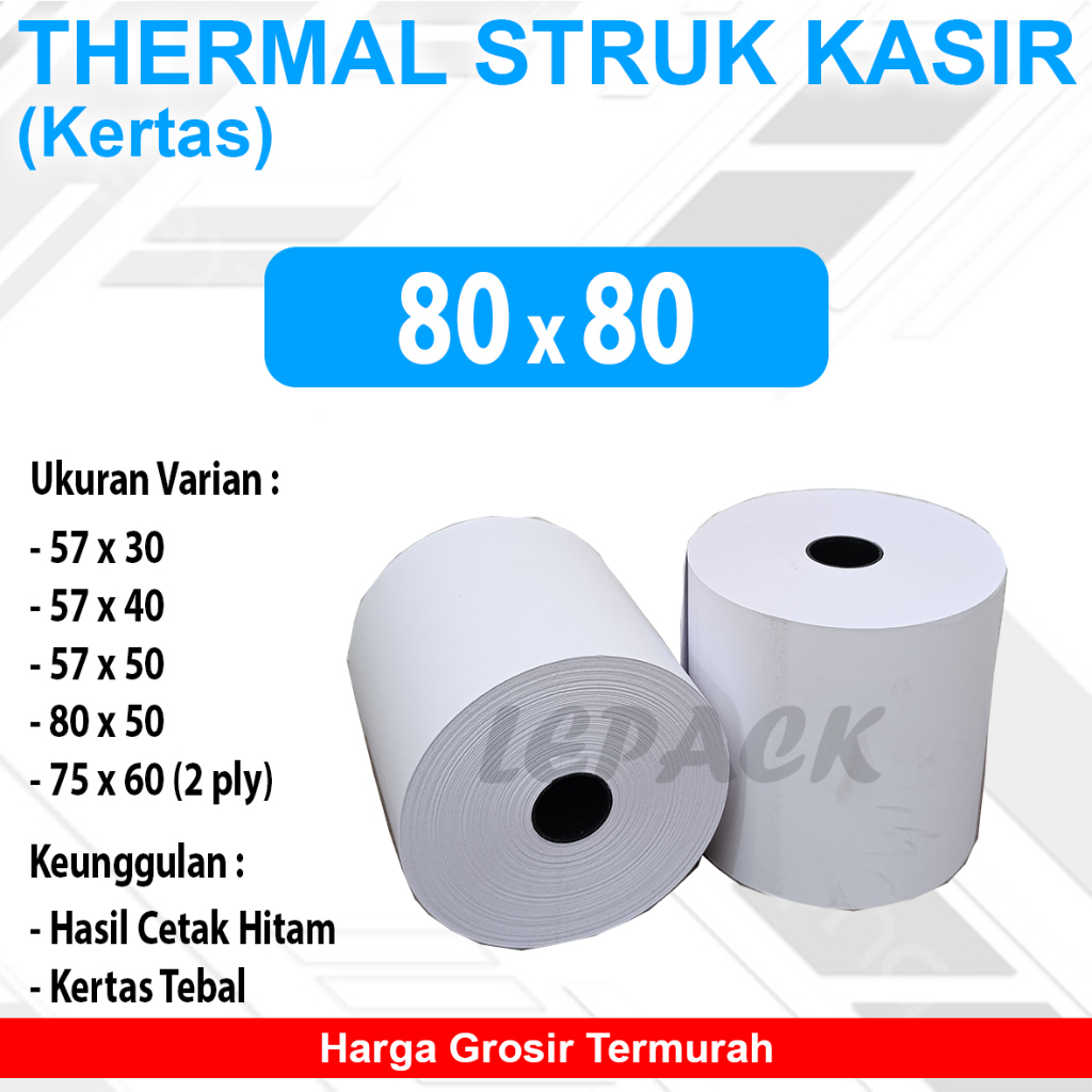 

Thermal Struk 80x80 Paper Roll Struk Kasir HASIL PRINT JELAS TAHAN LAMA (1 PCS)