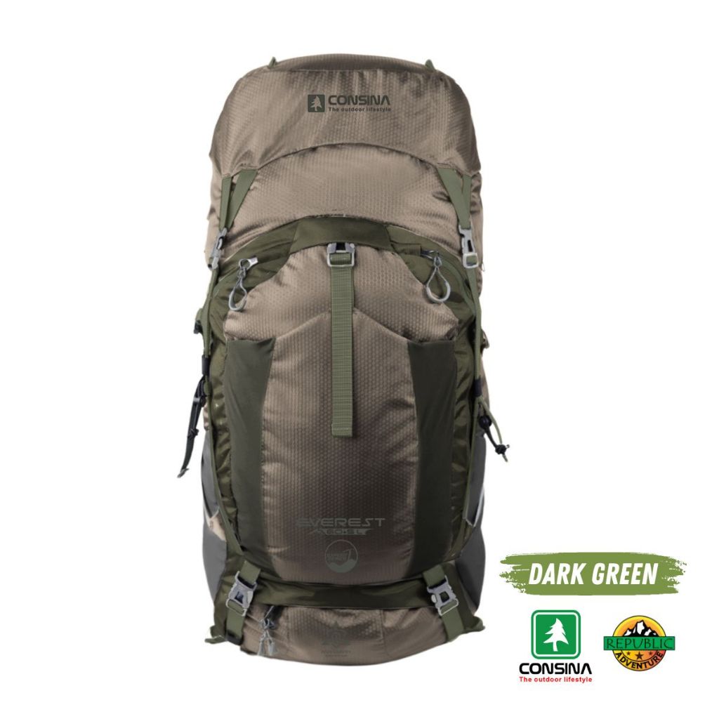 Consina Tas Carrier Everest Gen 3 | Tas Keril 60+5L Consina Everest | Ransel Gunung 60+5 Liter Consi