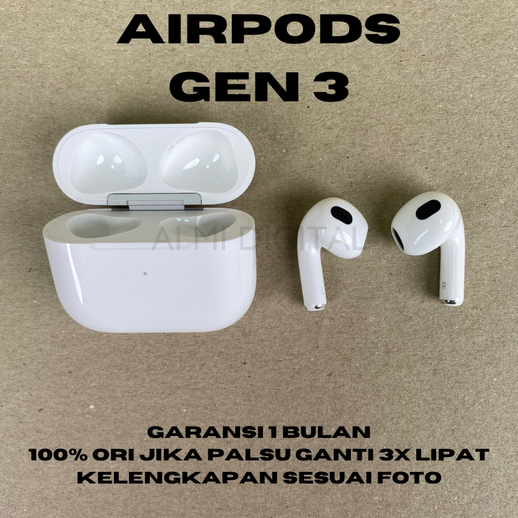 apple airpods gen 3 with wireless charging case original second murah mulus like new ori bekas