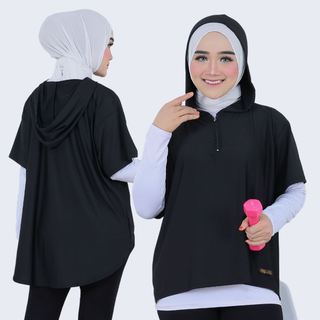 MUDAH HIJAB Outer Sporty Hoodie Olahraga Wanita Size Super Jumbo (HOODIE)