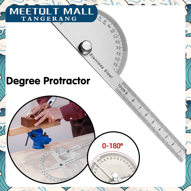 

Roundhead Measuring Ruler-Protractor Penggaris 0-180° Stainless-Penggaris Jangka Roundhead Measuring Ruler