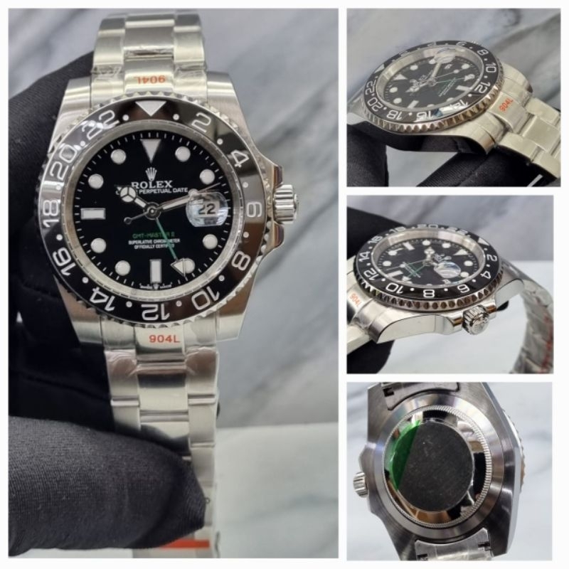 [ COD ] ROLEX GMT-Master ll NEW Jam Tangan Pria  Automatic Tahan Air Kaca Sapphire