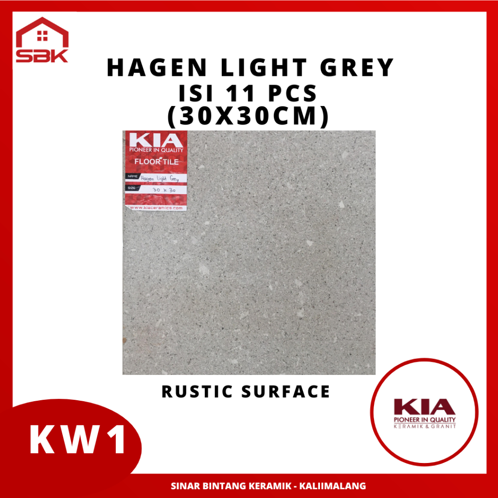 Keramik Lantai Teras 30x30 Hagen Light Grey