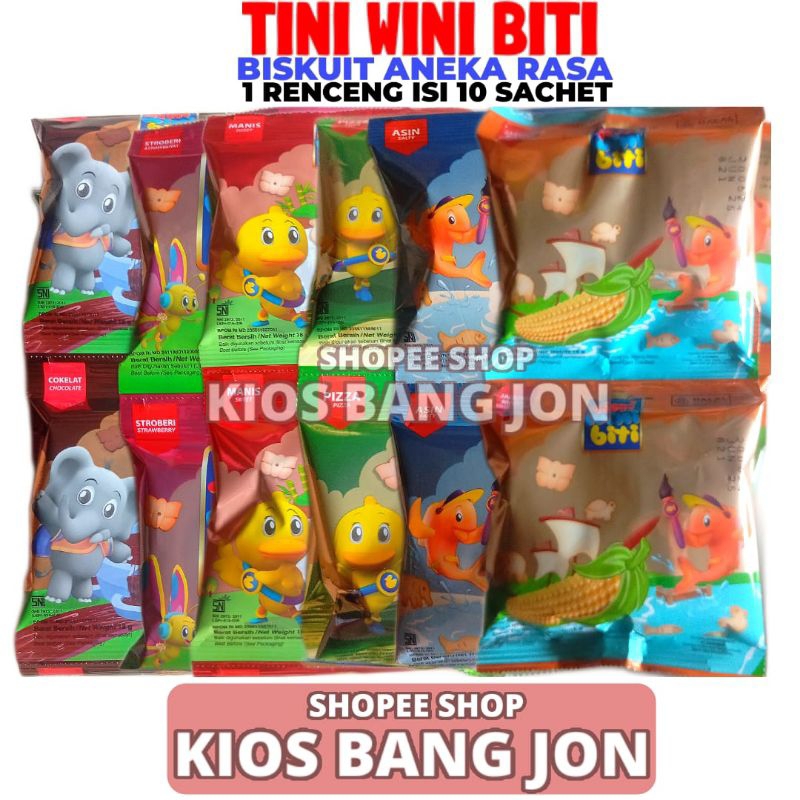 

Biskuit Tini Wini Biti 1 Renceng Isi 10 Sachet