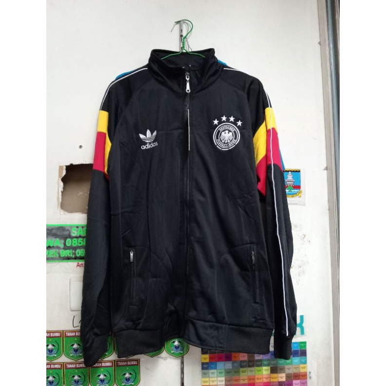KODE X48D Jaket Tracktop timnas Jerman impor full bordir jaket bola Tracktop impor