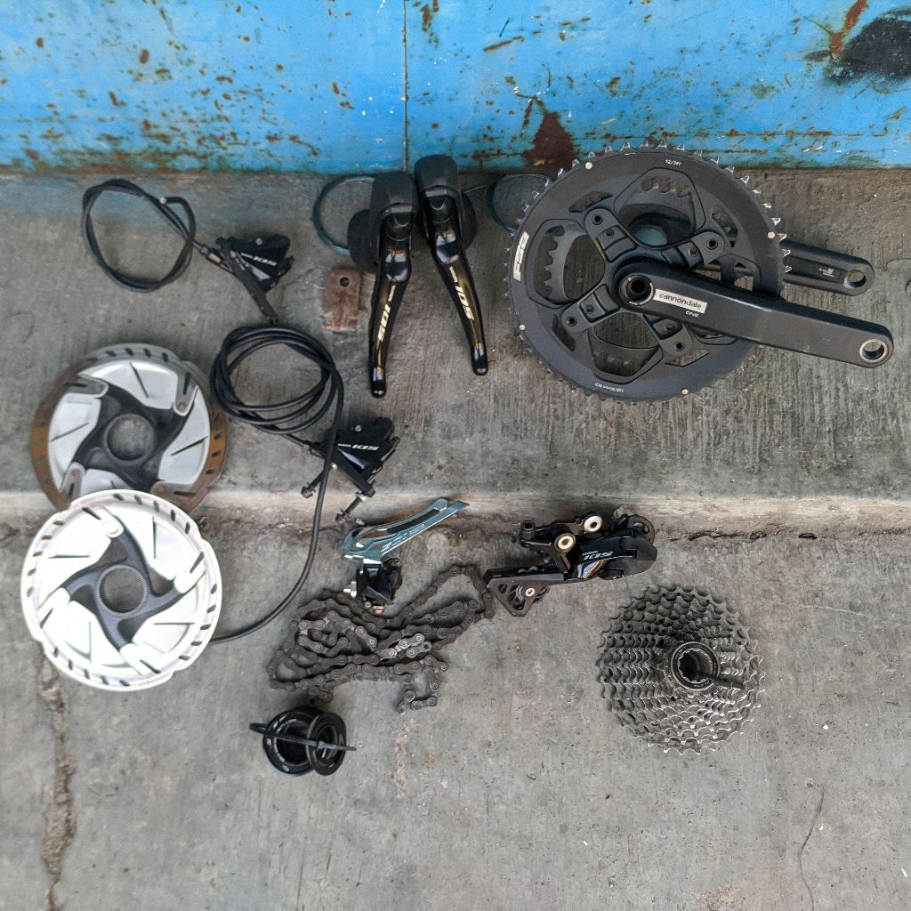 Groupset Shimano 105 7020 hydraulic Hidrolik Roadbike Gravel Cannondale one