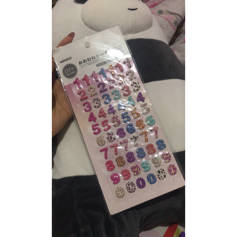

PINK RAINBOW ALFABET NUMBER CUTE STIKER MINISO PRELOVED NEW
