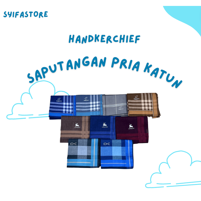 Saputangan Pria Katun DANSACE / Handkerchief / Selampe Lelaki Cowok