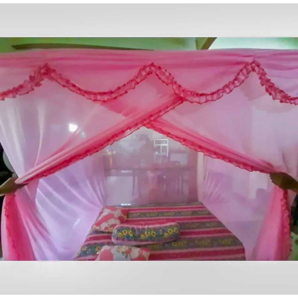 Kelambu Nyamuk Tebal Kuat Premium Ukuran Jumbo Kelambu Gantung Tenda Kotak Lipat Murah Selambu Kamar