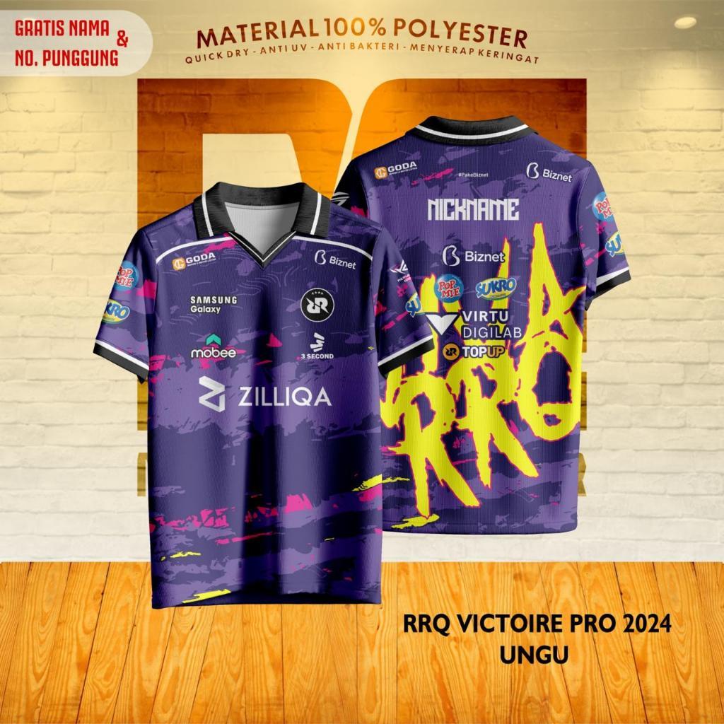 PREMIUM BAJU JERSEY RRQ HOSHI PRO VICTOIRE UNGU S14 2024 TERBARU 2024