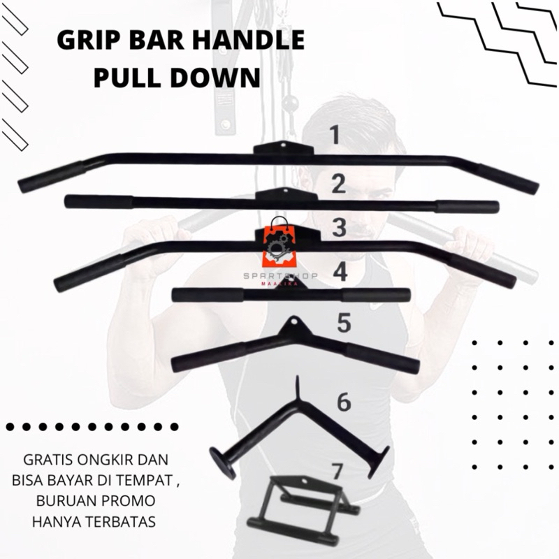 Alat Olahraga Fitness Dirumah gym Pull Down Pull Up Resistance band Handle pulldown Push up Bar kare