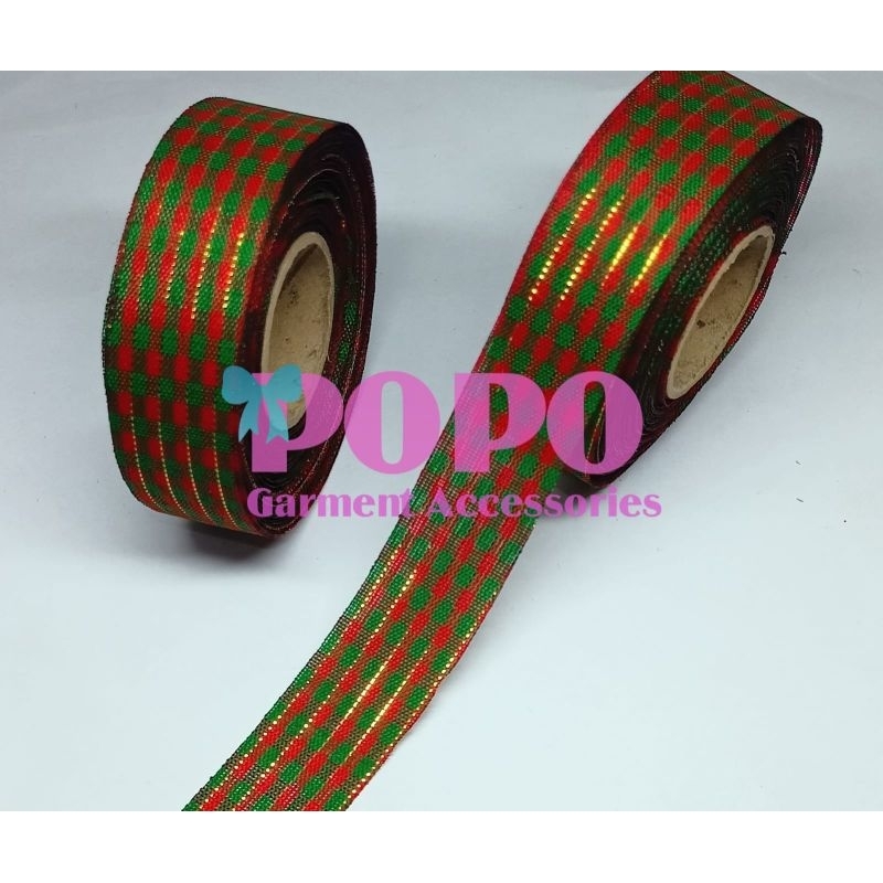 

PITA KOTAK 2.5CM / HIJAU MERAH ( ISI:-/+15METER )