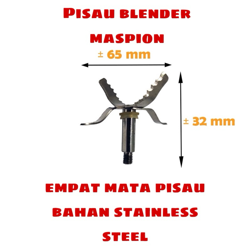 Pisau Blender Maspion Empat Mata Pisau Bahan Stainless Steel | Pisau Blender Jus Maspion | Sparepart