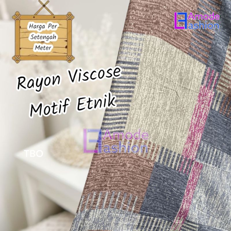 Kain Rayon Viscose Motif Etnik