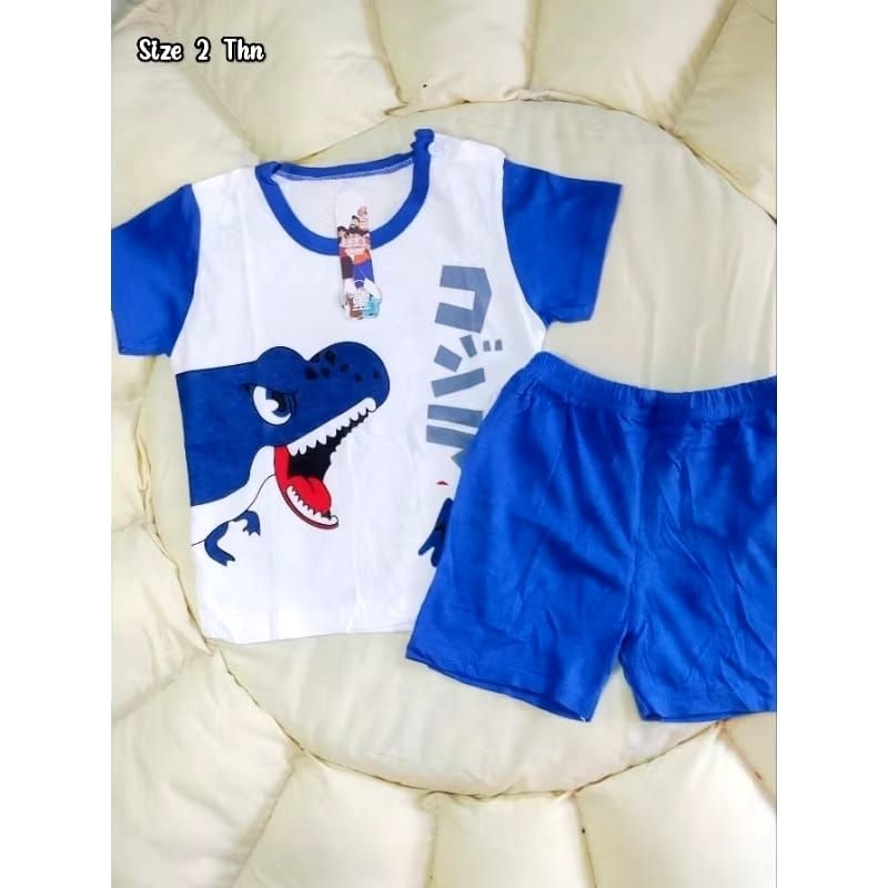 Stelan Baju Anak Motif Ikan Hiu