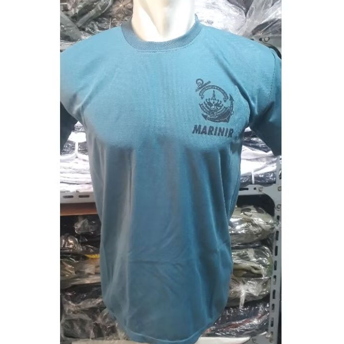 KAOS MARINIR BIRU berfareasi gambar