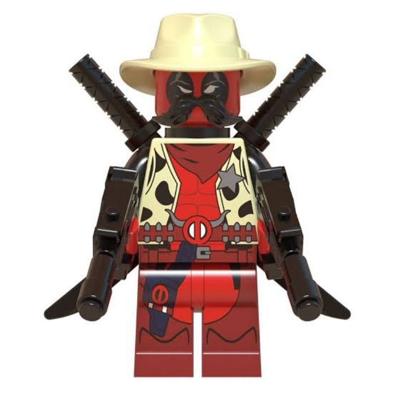 brick figure deadpool cowboy deadpool dog dogpool