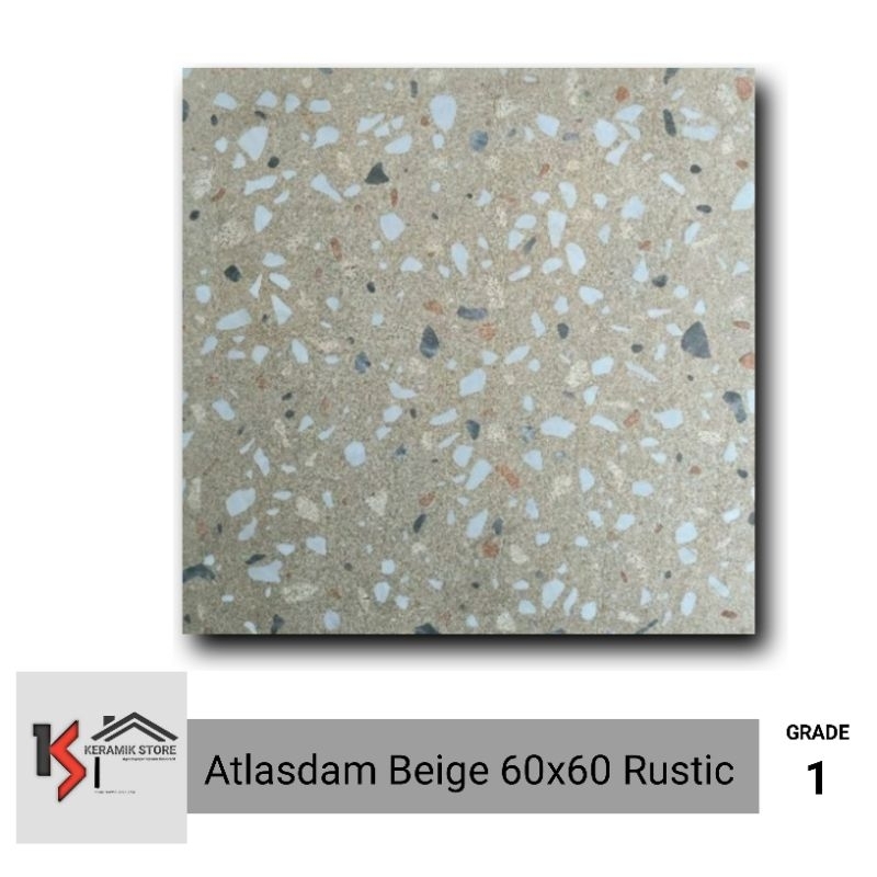 Granit Motif Teraso 60x60 Rustic (Kasar) Cream Beige