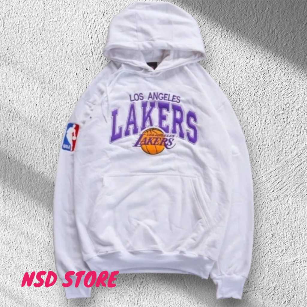 Hoodie jaket sweater Lakers full bordir premium original