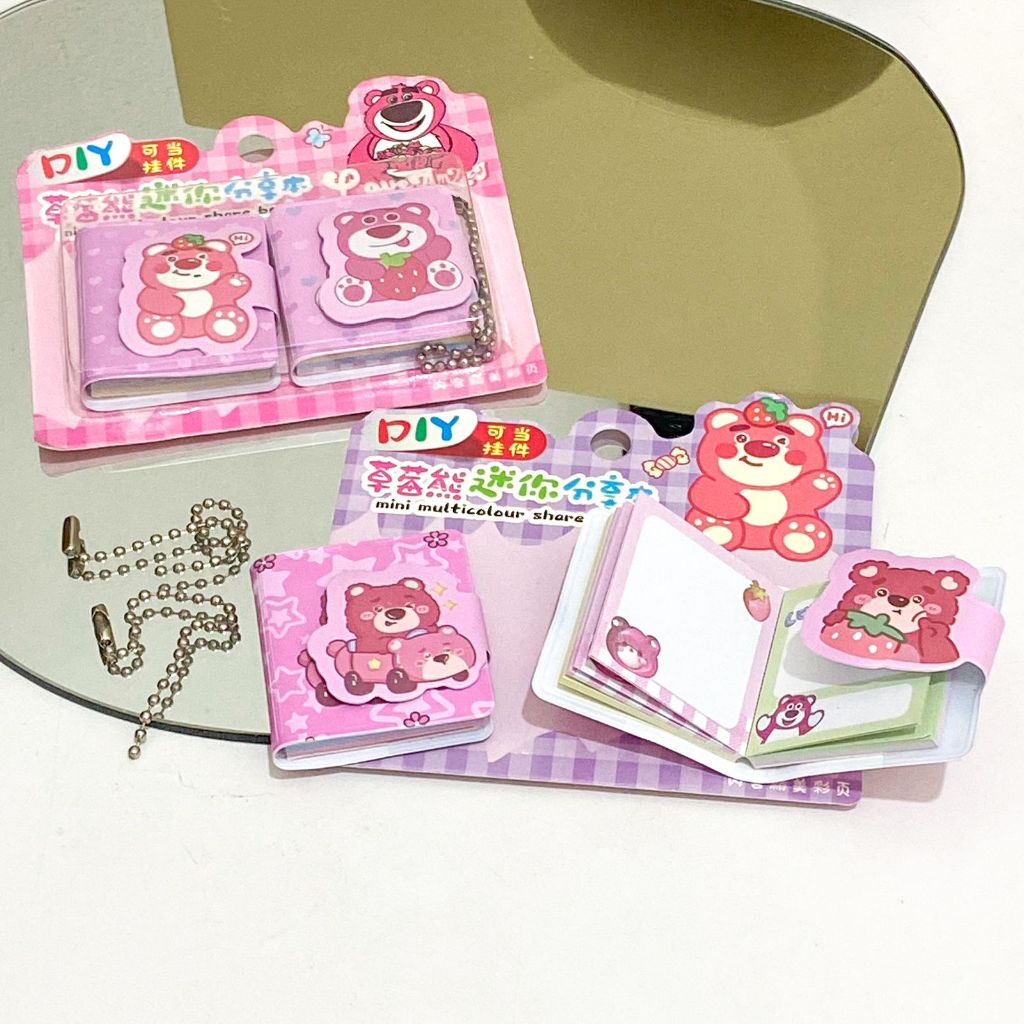 

1 Set 2 Pcs Notebook / Notepad / Buku Sweet Mini Sharing Book Notebook Kartun FX-0001-4 Beruang Lotso Pink Bear Toy Story BK-1190 Waterproof Pastel Weekly Notes Hadiah Souvenir Anak ATK Dewasa